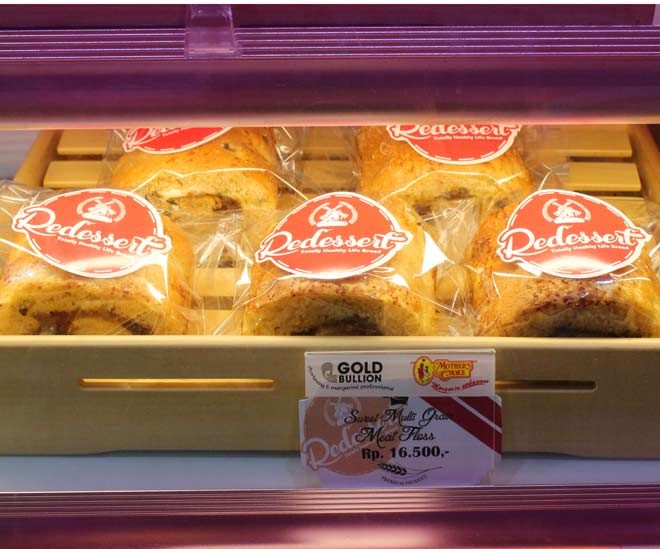 Abon gulung atau meat floss di bandrol dengan harga Rp.16.500