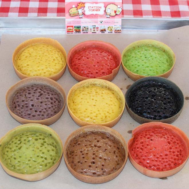 Terang bulan mini sebelum diberi toping