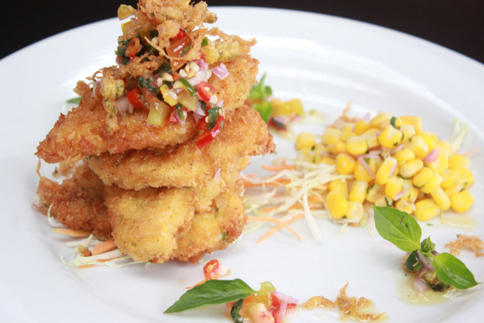 Santika Makassar - Chicken Schnitzel with dabu-dabu sauce